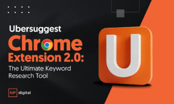 A graphic that says "Ubersuggest Chrome Extension 2.0: