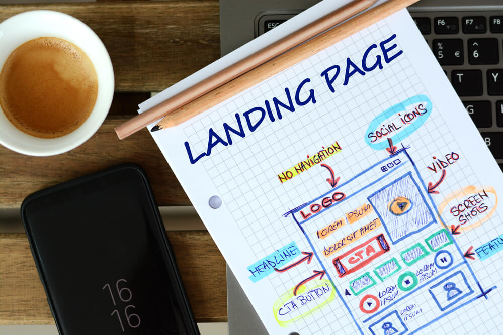 anotações e rascunhos sobre landing pages