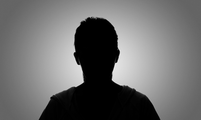Silhouette woman portrait