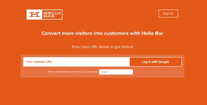 B2C hellobar