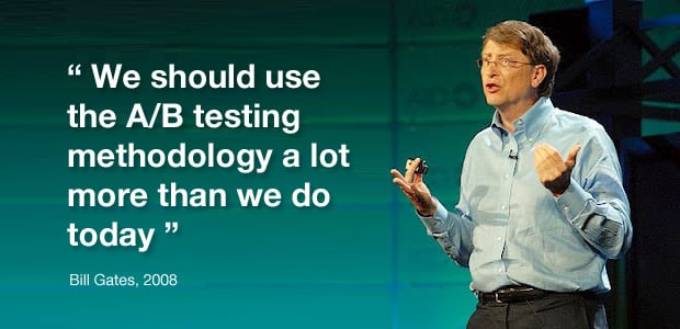 bill gates teste a/b