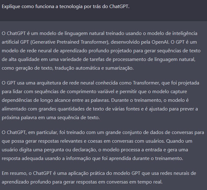 a tecnologia do ChatGPT