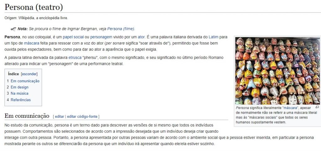 Conceito de persona no teatro