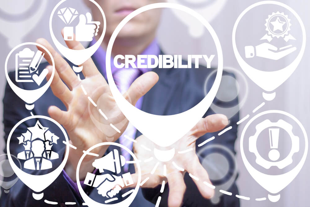 diagrama de símbolos sobre credibilidade