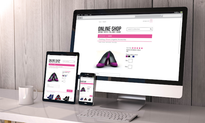devices responsive with online shop
