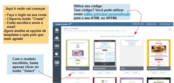 escolhendo modelo de email para sua empresa