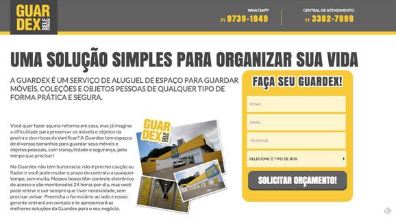 exemplo de landing page poluida