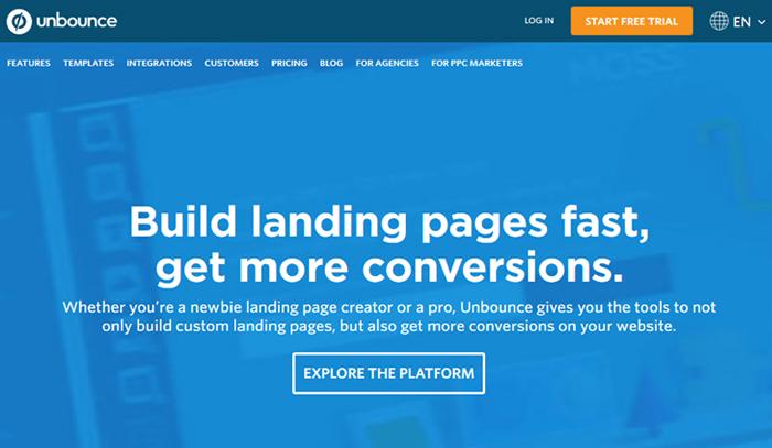 exemplo unbounce