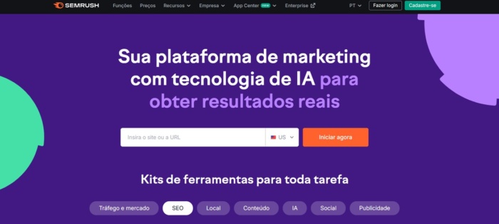 ferramentas para analisar concorrência: semrush