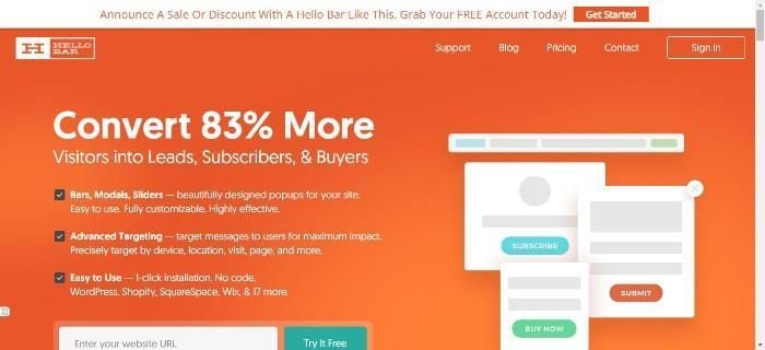 Hello Bar growth hacking