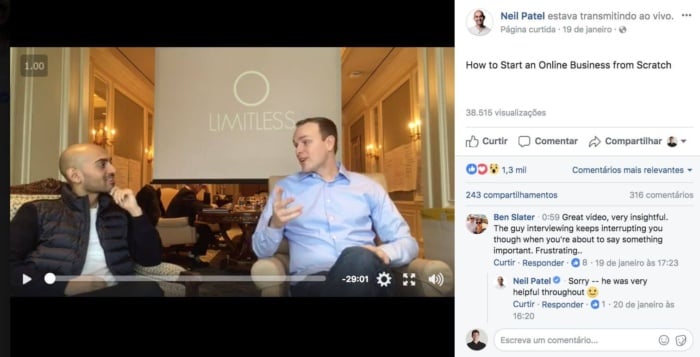 live facebook