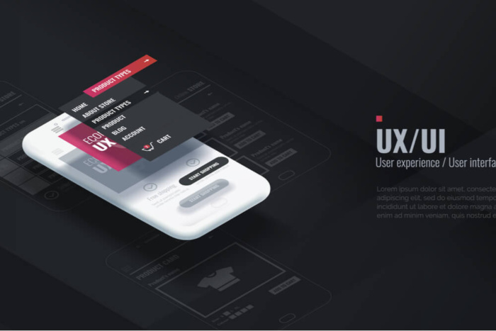 site com interface minimalista e área de texto clara exemplo de o que é ui design eficiente