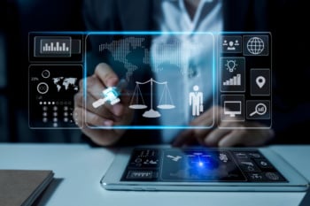 Lawyer,Hands,Working,With,Digital,Tablet,On,Table,Office.,Law