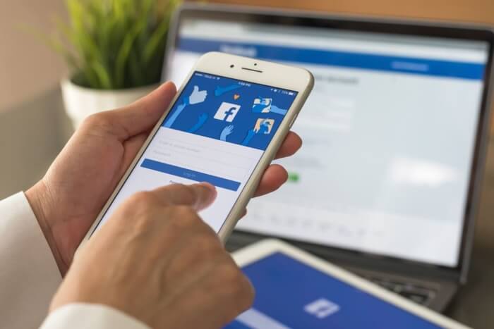 login ao facebook em diferentes dispositivos