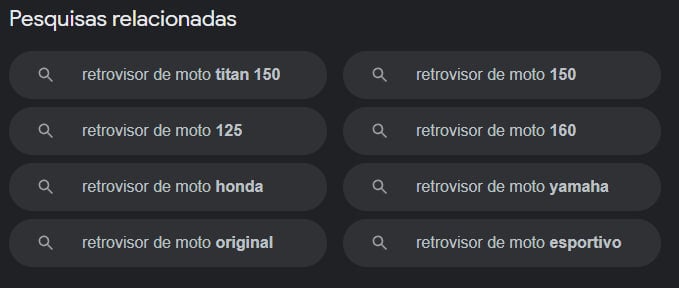pesquisas relacionadas na serp