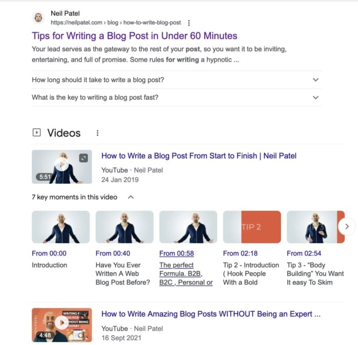 Neil Patel Search results.