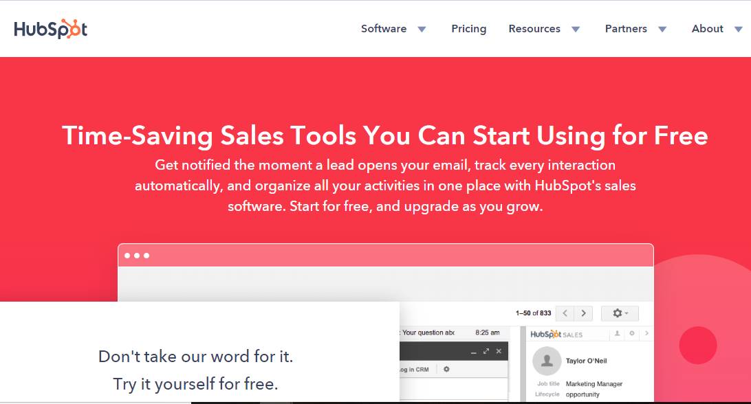 página hubspot