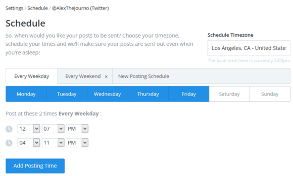 agenda de tweets automaticos