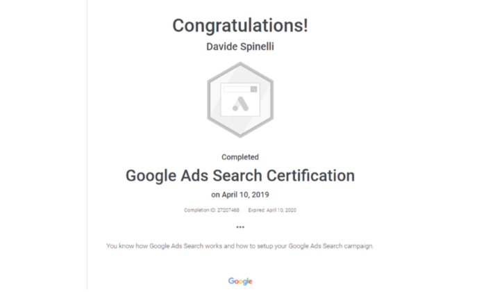 certificate