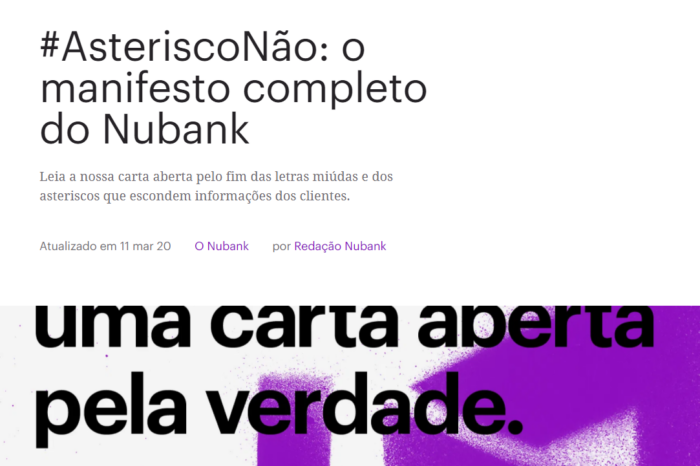 Exemplo de gatilho mental do Nubank