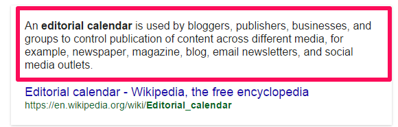 editorial calendar