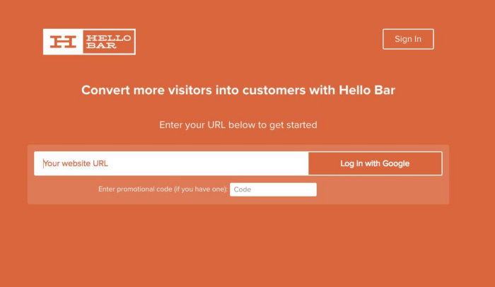 hello bar e inbound marketing