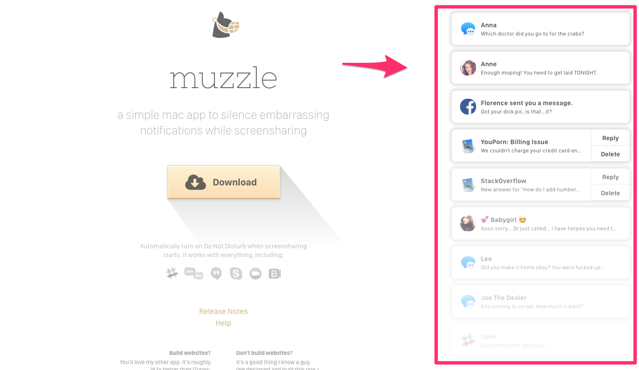 Muzzle silence embarrassing notifications