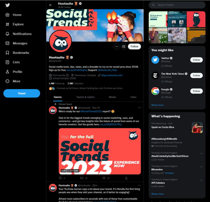 An example of an effective Twitter ad from Hootsuite.