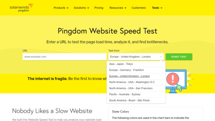 site speed solarwinds