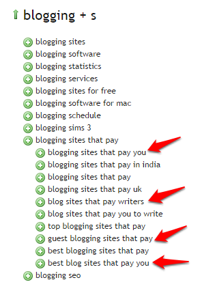 ubersuggest paying site dropdown