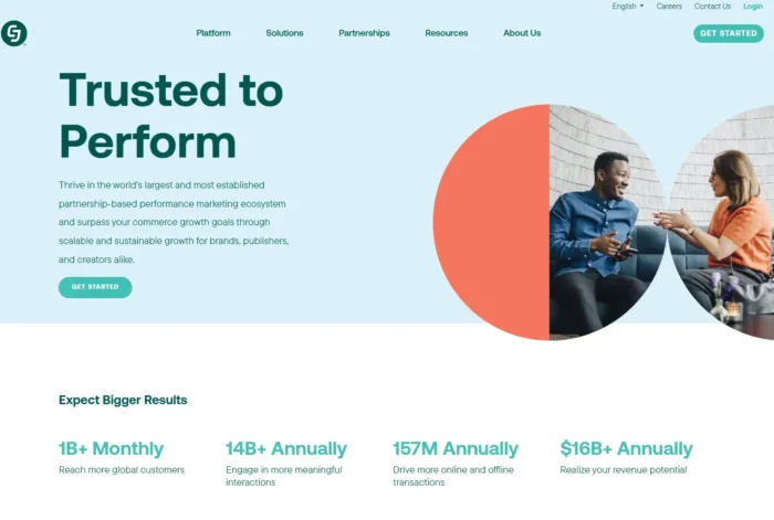CJ Affiliate homepage