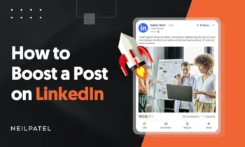 A graphic saying "How To Boost A Post on Linkedin"